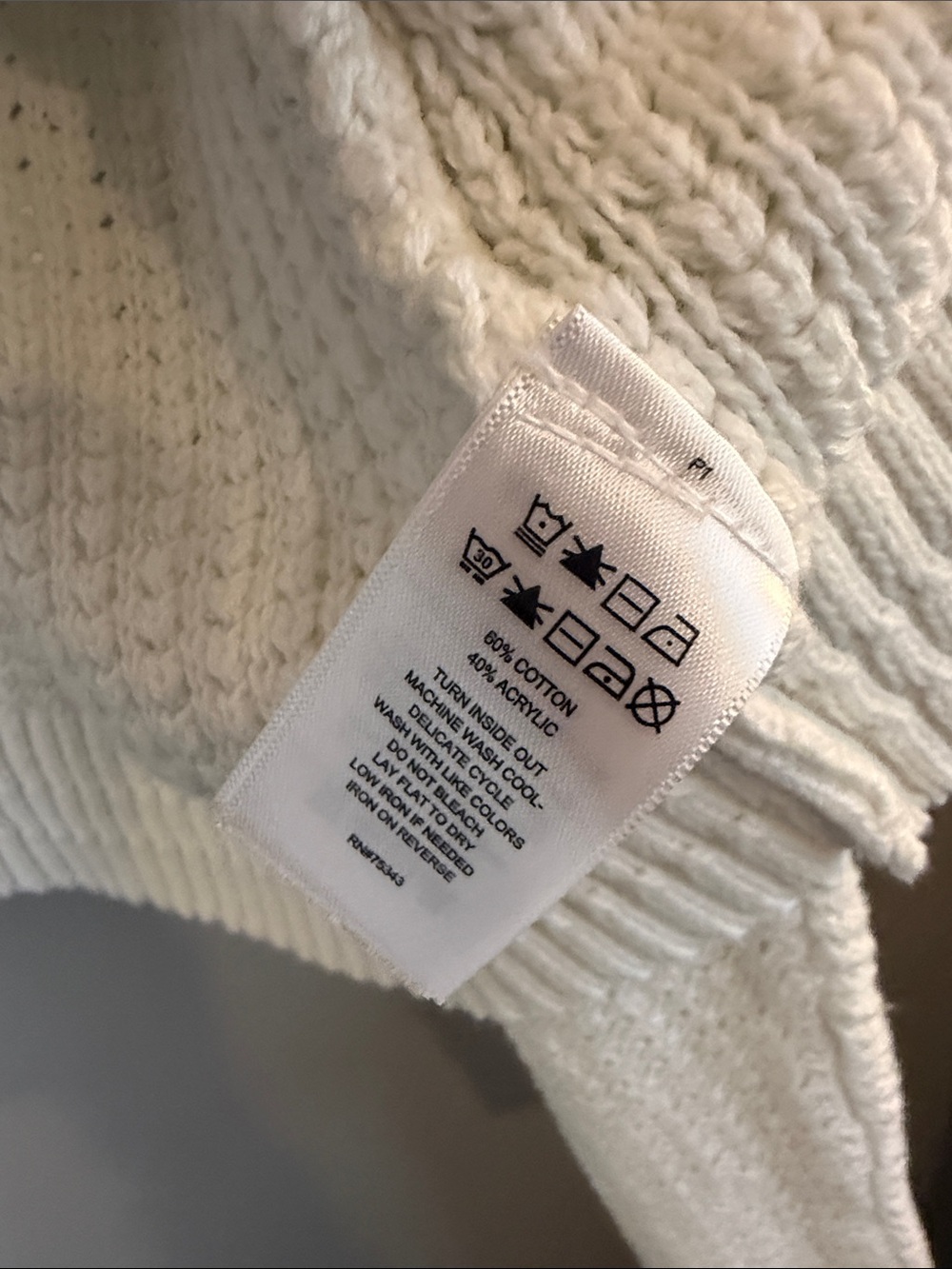 Laura Ashley White Cropped Open Front Knit Cardigan Sweater Women’s US 8 - Picture 6 of 7